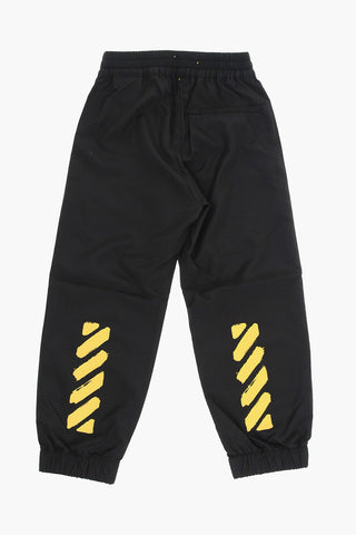 Technical Fabric Joggers with Lettering Logo Print