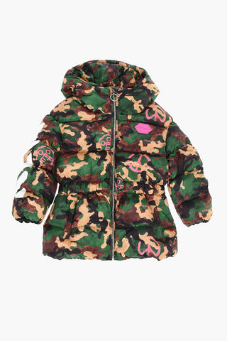Camouflage Padding Jacket with Hood