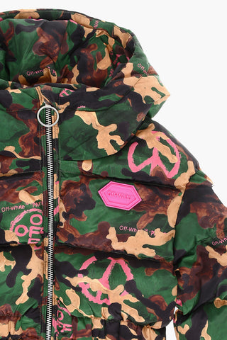 Camouflage Padding Jacket with Hood
