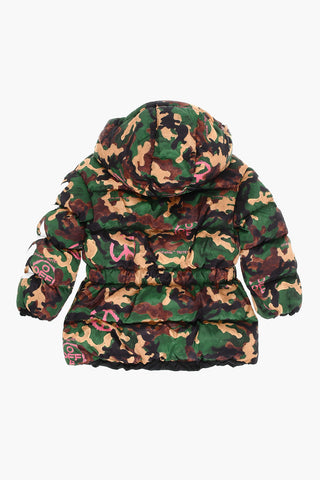 Camouflage Padding Jacket with Hood