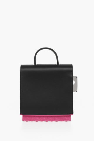 Leather STECKER 20 Bag with Contrasting Detail