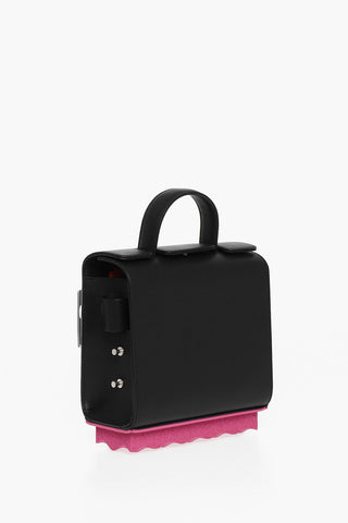 Leather STECKER 20 Bag with Contrasting Detail
