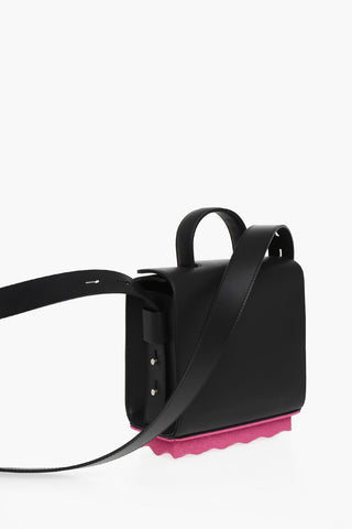 Leather STECKER 20 Bag with Contrasting Detail