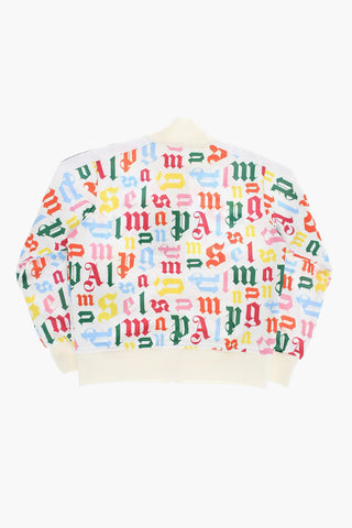 All-Over Monogram Printed Sweatshirt with Zip Closure