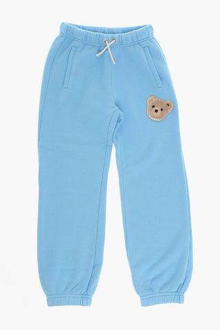 Joggers in Tinta Unita con Ricamo Orsacchiotto