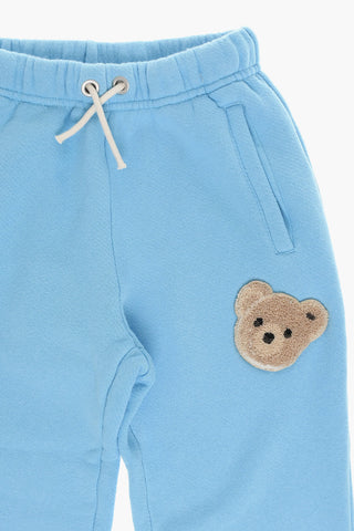 Joggers in Tinta Unita con Ricamo Orsacchiotto