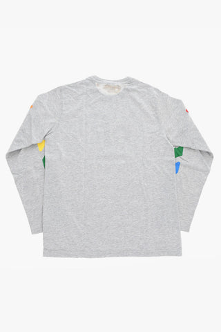 Long Sleeve Crew-neck T-Shirt with Printed Contrasting Logo