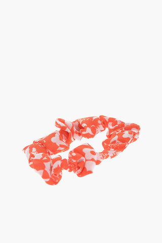 Two-Tone Floral Patterned Scrunchie