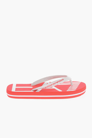 EMPORIO Rubber Flip Flops with Contrasting Logo