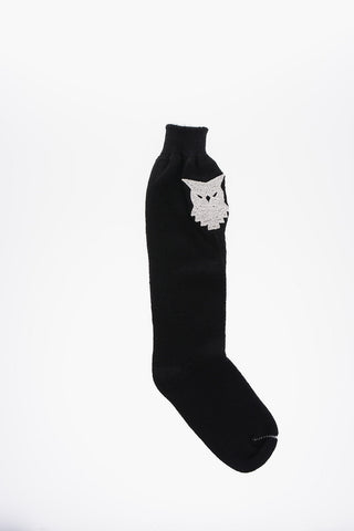 Alpaca Wool Long Socks with Embroidery