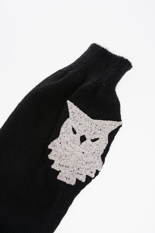 Alpaca Wool Long Socks with Embroidery
