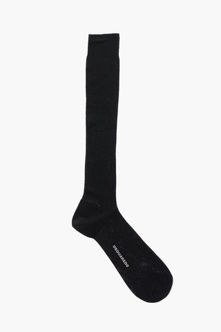 Wool Blend Ribbed Socks