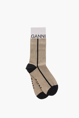 Calzini Lunghi in Lurex a Costine