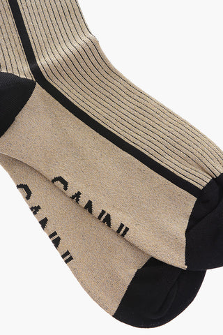 Calzini Lunghi in Lurex a Costine