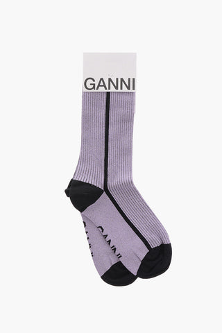 Calzini Lunghi in Lurex a Costine