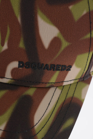 Cappello Baseball in Nylon con Motivo Camo Spray