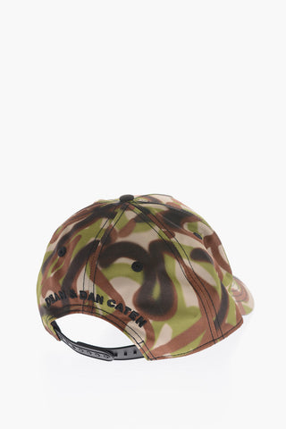Cappello Baseball in Nylon con Motivo Camo Spray