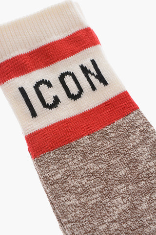 ICON Calzini Lunghi in Misto Cotone con Dettagli a Contrasto
