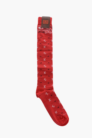 Patterned Cotton Blend Socks