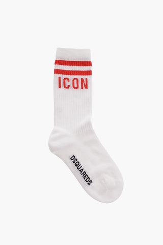 ICON Ribbed Long Socks with Contrasting Details