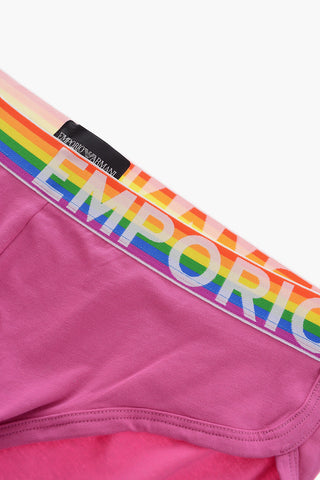 EMPORIO Stretch Cotton Brief with Multicolor Elastic Band