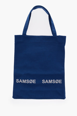Solid Color LUCA Shopper Bag with Printed Logo