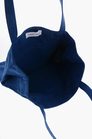 Solid Color LUCA Shopper Bag with Printed Logo