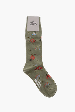Calzini Lunghi LIBERTY Con Ricami Floreali