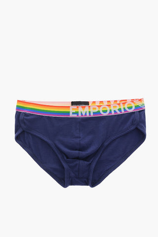 EMPORIO Stretch Cotton Brief with Multicolor Elastic Band