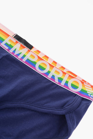EMPORIO Stretch Cotton Brief with Multicolor Elastic Band