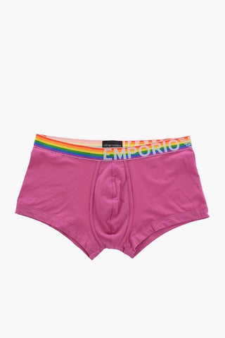 EMPORIO Solid Color Boxer with Rainbow Drawstring