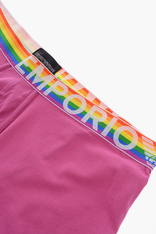 EMPORIO Solid Color Boxer with Rainbow Drawstring