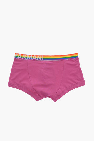 EMPORIO Solid Color Boxer with Rainbow Drawstring