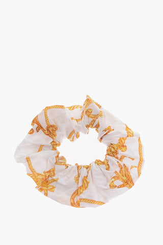 Baroque Motif Cotton Scrunchie