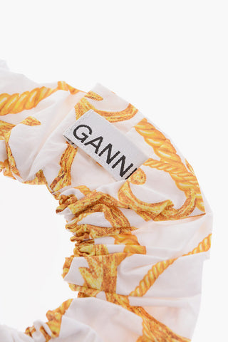 Baroque Motif Cotton Scrunchie