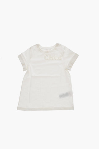 T-Shirt Girocollo con Dettaglio Traforato