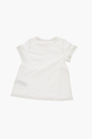 T-Shirt Girocollo con Dettaglio Traforato