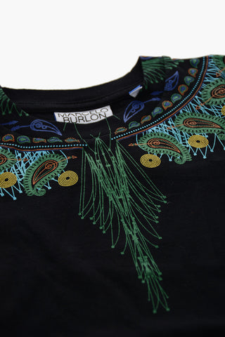 T-shirt Girocollo a Motivo Bnadana