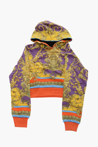 Barocco Printed Brushed Cotton Hoodie