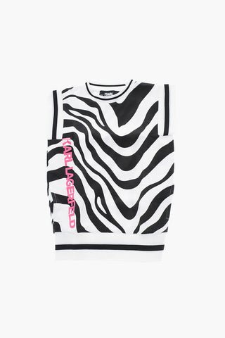 Animal Patterned Dress with Contrasting Logo