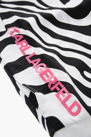Animal Patterned Dress with Contrasting Logo