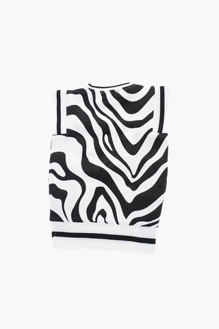 Animal Patterned Dress with Contrasting Logo