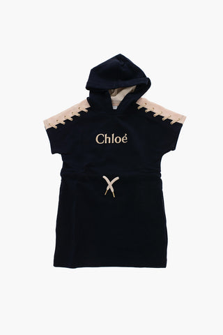 Sweat Dress with Hood and Laces