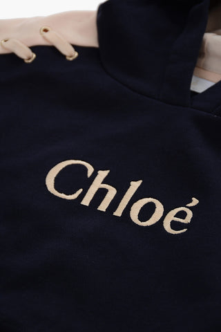 Sweat Dress with Hood and Laces