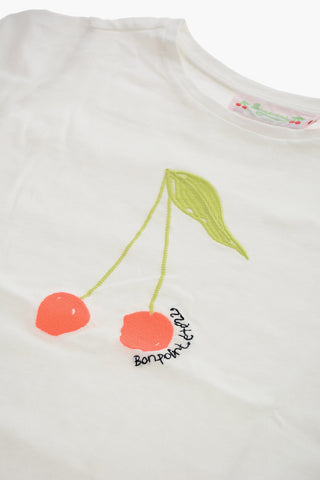 T-Shirt ALCALA Girocollo con Ricamo Ciliegia