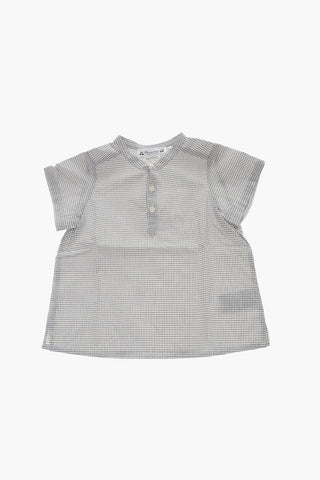 Mini Checked Short Sleeve CESARI Blouse