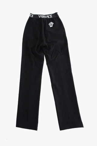 Logoed Waist-Band Pants with 3 Pockets