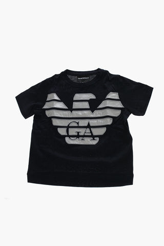 EMPORIO T-shirt Girocollo con Ricamo Logo Argentato