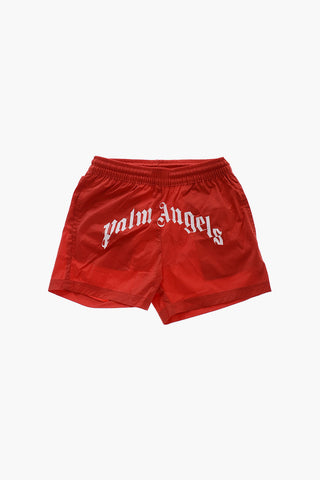 Costume da Bagno Boxer a 3 Tasche con Logo Stampato