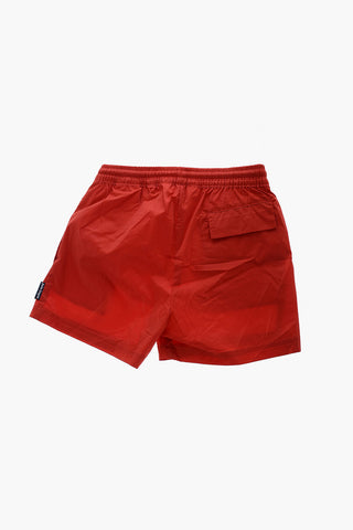 Costume da Bagno Boxer a 3 Tasche con Logo Stampato